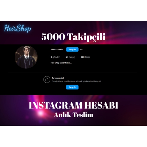  5K Takipçili Hesap!  INSTAGRAM